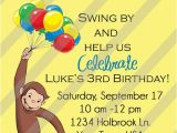 Curious George 2nd Birthday Invitations Curious George Invitation Party Ideas Pinterest
