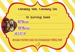 Curious George 2nd Birthday Invitations Free Printable Curious George 2nd Birthday Invitation