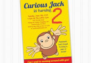 Curious George Birthday Cards Curious George Birthday Invitation Printable Download Print at
