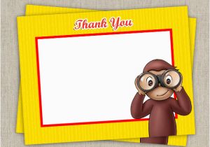 Curious George Birthday Cards Curious George Blank Birthday Thank You Cards