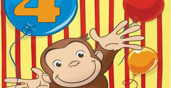 Curious George Birthday Cards Personalised Curious George Birthday Card