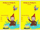 Curious George Birthday Invitations with Photo Curious George Birthday Invitations Bagvania Free