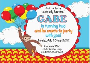 Curious George Birthday Invitations with Photo Unique Ideas for Curious George Birthday Invitations