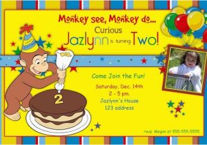 Curious George Birthday Invites Curious George Birthday Party Invitations Bagvania Free