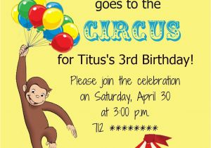 Curious George Birthday Invites the Fast Lane Freebie Friday Curious George