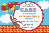 Curious George Birthday Invites Unique Ideas for Curious George Birthday Invitations