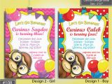 Curious George Birthday Invites Unique Ideas for Curious George Birthday Invitations