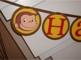 Curious George Happy Birthday Banner Curious George Birthday Banner
