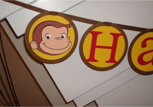 Curious George Happy Birthday Banner Curious George Birthday Banner