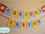 Curious George Happy Birthday Banner Curious George Birthday Happy Birthday Banner Curious George