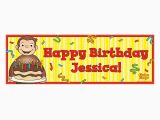 Curious George Happy Birthday Banner Curious George Birthday Party Supplies Curious George