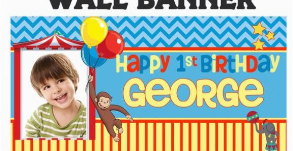 Curious George Happy Birthday Banner Curious George Happy Birthday Banner Personalize by Bannersusa