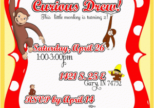 Curious George Personalized Birthday Invitations Party Invitations 10 Curious George Party Invitations