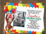 Curious George Personalized Birthday Invitations Personalized Curious Birthday Party Invites Photo Invitations