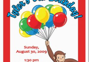 Curious George Personalized Birthday Invitations Set Of 10 Curious George Personalized Invitations Ebay