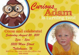 Curious George Photo Birthday Invitations Chandeliers Pendant Lights