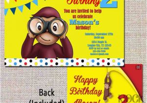 Curious George Photo Birthday Invitations Items Similar to Curious George Birthday Invitation Look