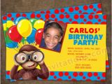 Curious George Photo Birthday Invitations Personalized Curious Birthday Party Invites Colorful Design