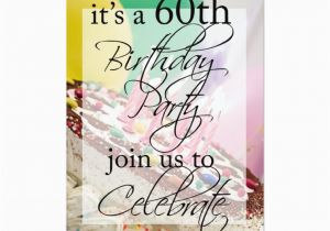 Custom 60th Birthday Invitations 60th Birthday Party Personalized Invitation Zazzle