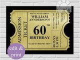 Custom 60th Birthday Invitations Custom 60th Birthday Invitations Hnc