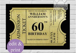 Custom 60th Birthday Invitations Custom 60th Birthday Invitations Hnc