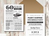 Custom 60th Birthday Invitations Personalized 60th Birthday Invitations 1957 events
