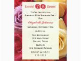 Custom 60th Birthday Invitations Surprise 60th Birthday Party Invitation Roses Zazzle Com