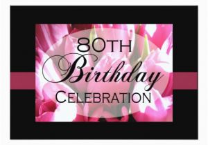 Custom 80th Birthday Invitations Personalized 80th Birthday Party Invitations Zazzle