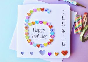 Custom Birthday Cards Uk 6th Birthday Card Custom Personalised Age 6 Card Happy