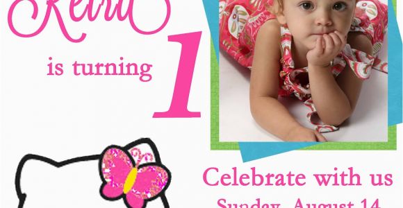 Custom Birthday Invitations with Photo Free Personalized Hello Kitty Birthday Invitations Free