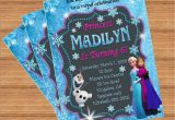 Custom Birthday Invitations with Photo Frozen Birthday Invitation Custom Invitation