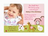 Custom Birthday Invitations with Photo Girl Farm Animal Custom Photo Birthday Invitations Zazzle