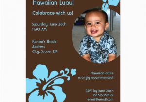 Custom Birthday Invitations with Photo Hawaiian Luau Custom Photo Birthday Invitation Zazzle Com