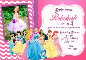Custom Disney Princess Birthday Invitations 12 Disney Princess Birthday Party Invitations Personalized
