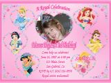 Custom Disney Princess Birthday Invitations Disney Princess Invitation Card for Birthday