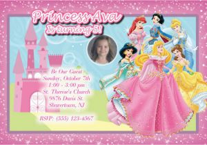 Custom Disney Princess Birthday Invitations Personalized Disney Princesses Birthday Party Invitations