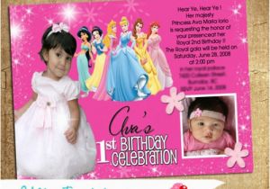Custom Disney Princess Birthday Invitations Princess Custom Personalized Birthday Invitations with Photo