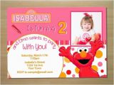 Custom Elmo Birthday Invitations Custom Pink Elmo Girl Birthday Invitation Digital File