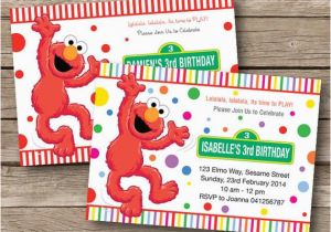 Custom Elmo Birthday Invitations Elmo Invitation Birthday Party Personalized by Redapplestudio