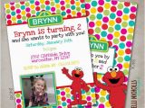 Custom Elmo Birthday Invitations Little Girl Custom Elmo Birthday Party Invitation Sesame