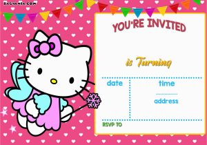 Custom Hello Kitty Birthday Invitations Free Personalized Hello Kitty Birthday Invitations Free