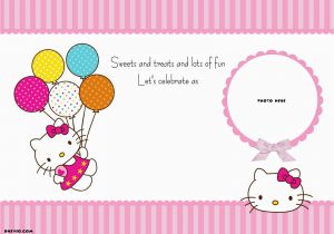 Custom Hello Kitty Birthday Invitations Free Personalized Hello Kitty Birthday Invitations Free