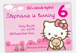 Custom Hello Kitty Birthday Invitations Hello Kitty Birthday Invitation Wording Best Party Ideas