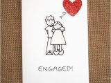 Custom Made Birthday Cards Printable Engagement Card Engaged A Handmade Greeting by