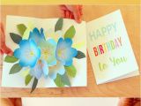 Custom Made Birthday Cards Printable Free Printable Happy Birthday Card with Pop Up Bouquet A