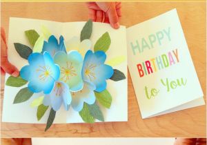 Custom Made Birthday Cards Printable Free Printable Happy Birthday Card with Pop Up Bouquet A