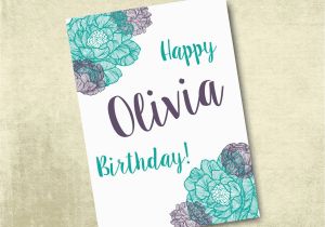 Custom Made Birthday Cards Printable Personalized Printable Birthday Card 5×7 by