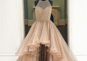 Custom Made Birthday Dresses Custom Made Round Neck High Low Prom Dresses High Low