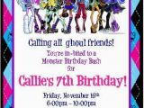 Custom Monster High Birthday Invitations 12 Custom Monster High Inspired Birthday Invitations