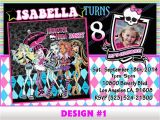 Custom Monster High Birthday Invitations 12 Printed Custom Photo Monster High Birthday Invitation